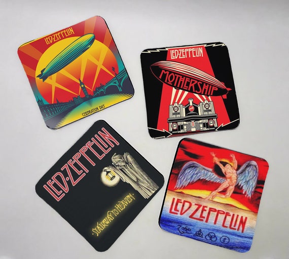 Portadas de álbumes de Led Zeppelin Set of 4 Coasters - Etsy España