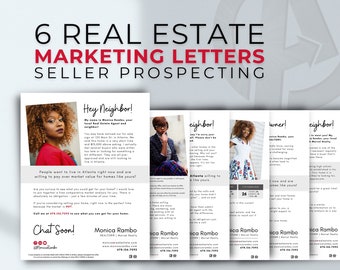 Paquete de plantillas de cartas de marketing inmobiliario. Cartas de prospección de REALTOR® para clientes potenciales de venta por propietario (FSBO), clientes vencidos y ausentes (v1).