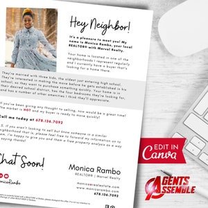Carta de solicitud de compradores de bienes raíces, marketing inmobiliario, plantilla de carta de prospección, compradores preaprobados, v1 / DESCARGA INSTANTÁNEA DE CANVA