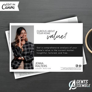 Realtor Farming Postcard For Real Estate Agents, Realtor Marketing, Real Estate Template, Postcard Template, J1 | Instant Canva Download