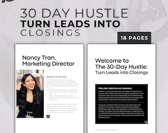 Real Estate Business Plan Template 30 Day Realtor Sales Plan Team Leader Brokerage Training Guide Agent Growth PDF Canva Template