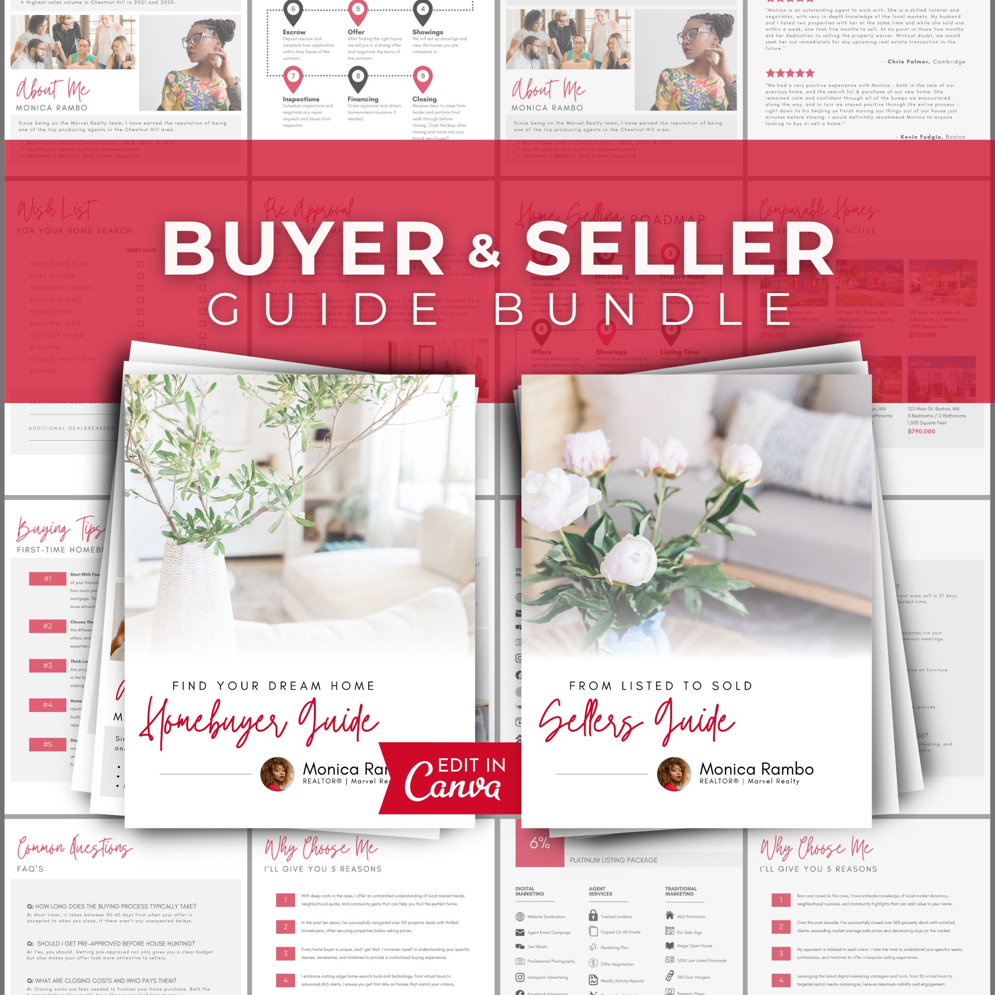 Real Estate Agent Guide Bundle Home Buyer & Seller Guides Editable ...