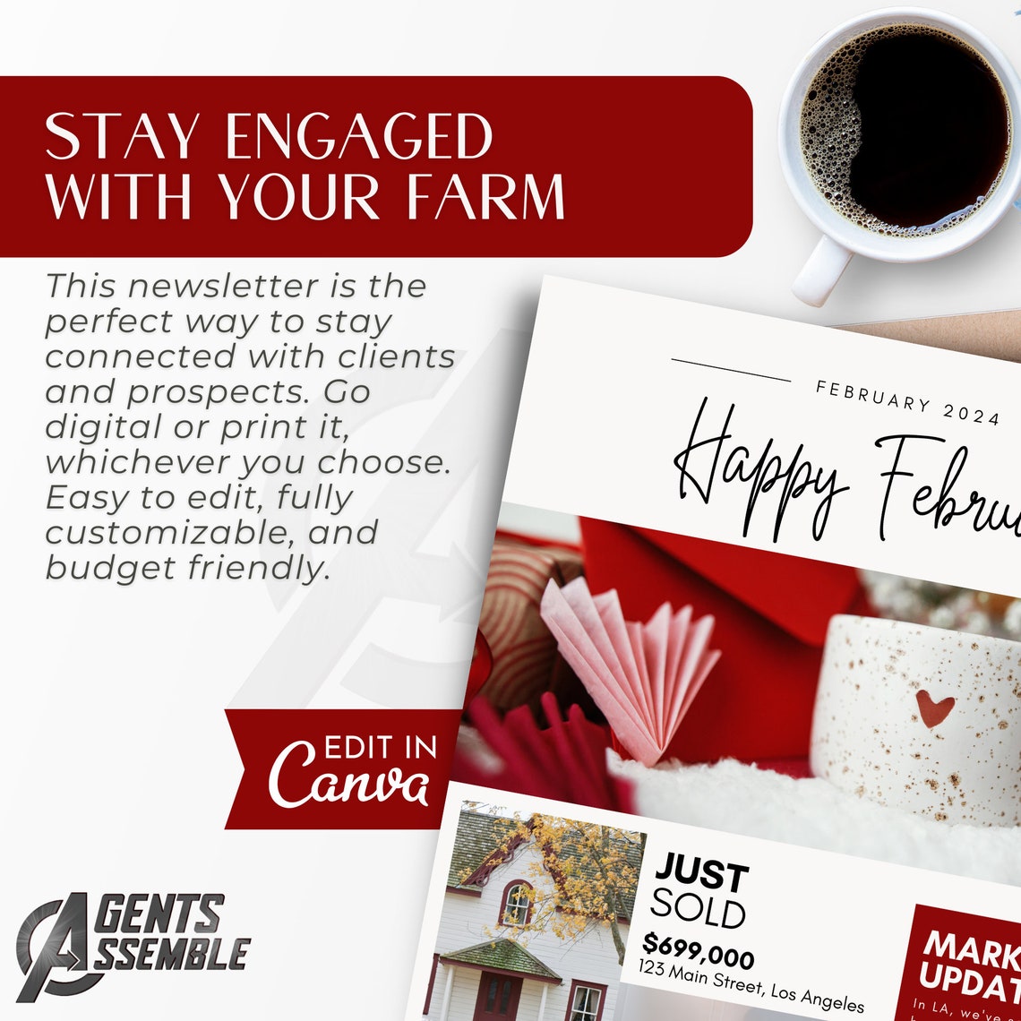 February Real Estate Newsletter Template Realtor Marketing & Lead ...