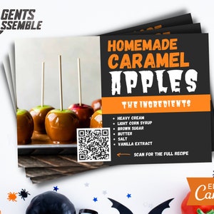 Real Estate October Postcard, Halloween Apple Recipe Card, Real Estate Marketing, Realtor Farming, Mailer Template | INSTANT CANVA DOWNLOAD