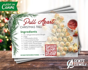 Real Estate Christmas Postcard Template Pull Apart Christmas Tree Recipe Card Holiday Client Mailer Canva Download for Realtors v4