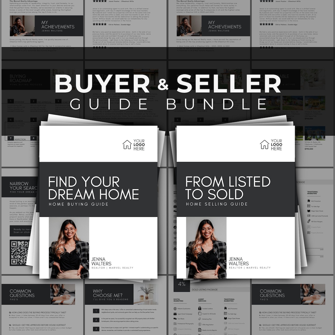 Real Estate Marketing Bundle Listing Presentation & Home Buyer Guide ...