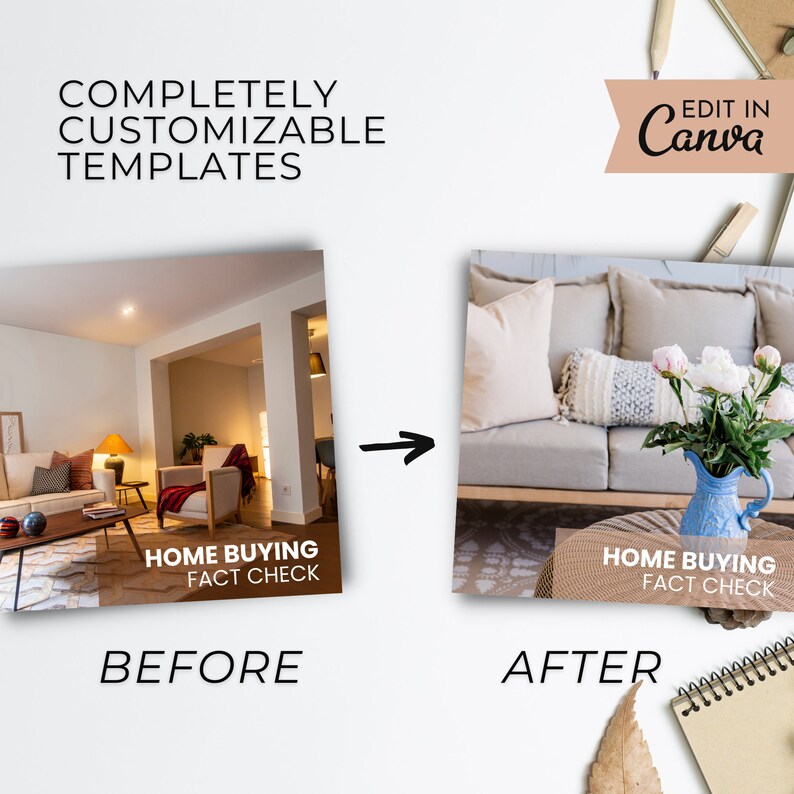 November Real Estate Instagram Posts: Canva Templates, Captions (Digital Download) image 6
