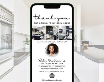 Open House Thank You Text Template Realtor Follow Up Message Lead Nurture Script Real Estate Marketing Canva Download v4