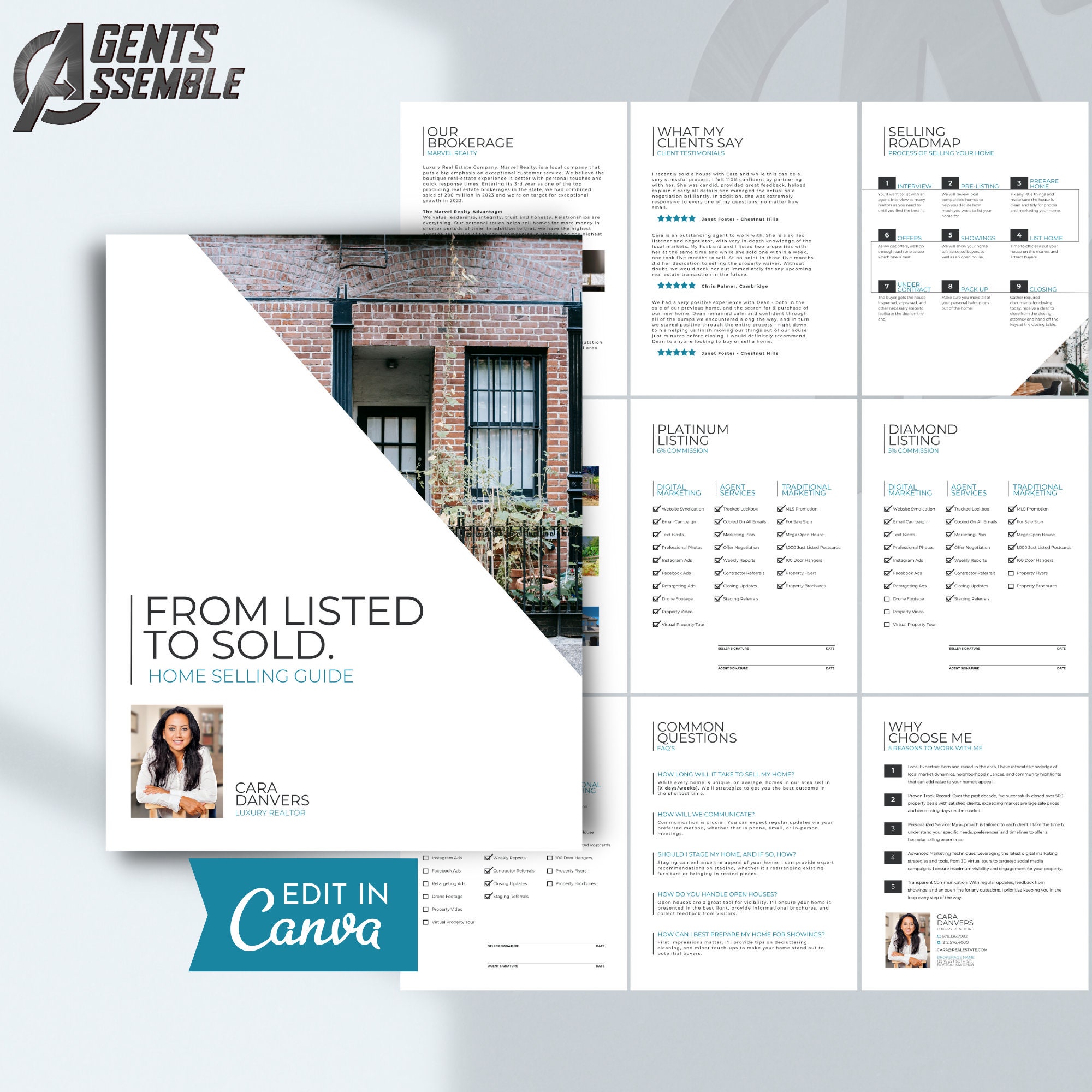 Real Estate Buyer & Seller Guide Bundle: Canva Marketing Templates ...