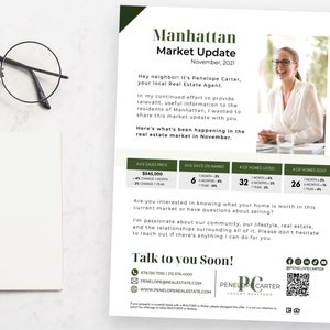 Market Update Letter v11, Real Estate Letter Template, Real Estate Marketing, Real Estate Marketing Letter, Realtor | INSTANT CANVA DOWNLOAD