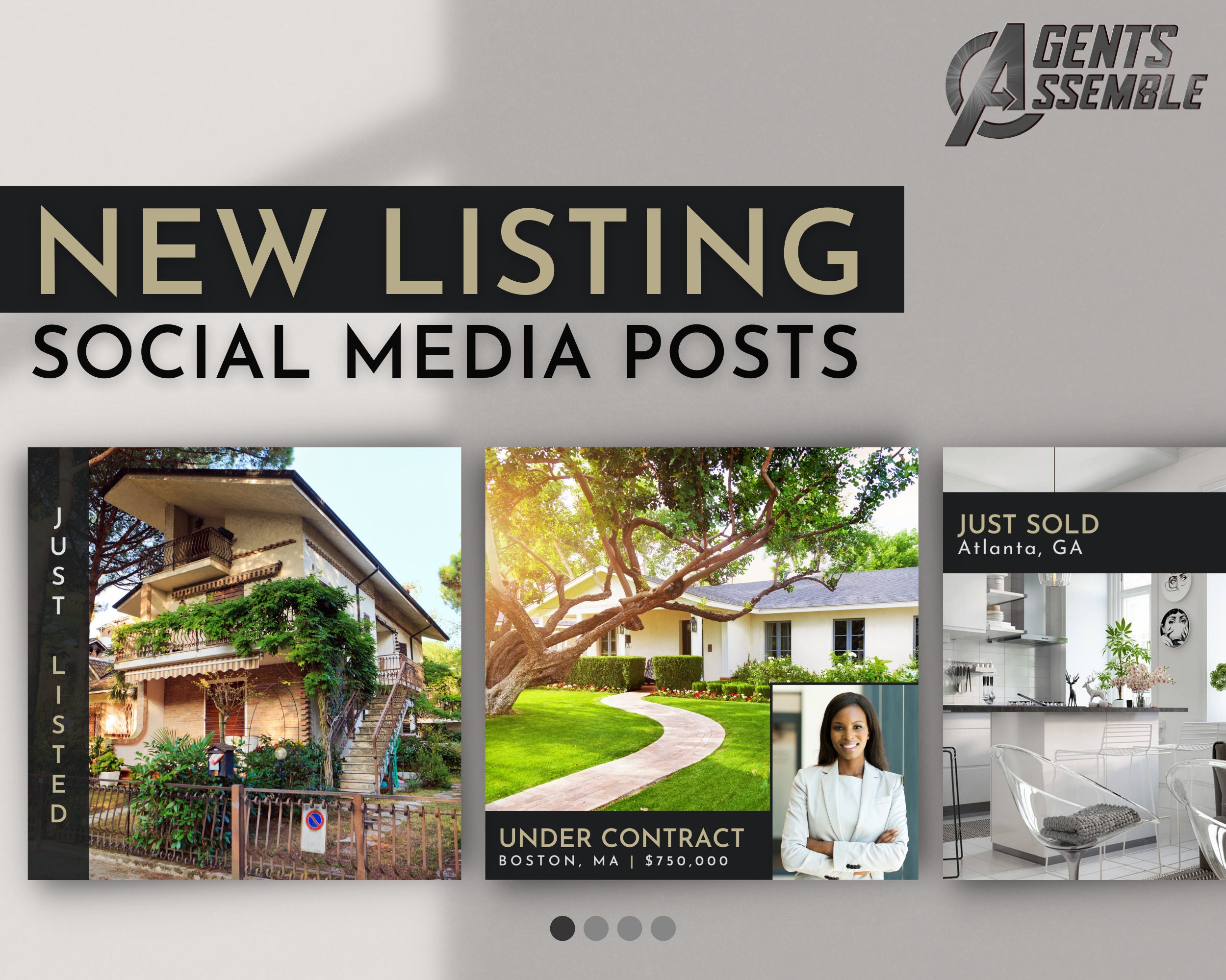 Real Estate Social Media Posts: New Listing Templates (canva  display picture 2