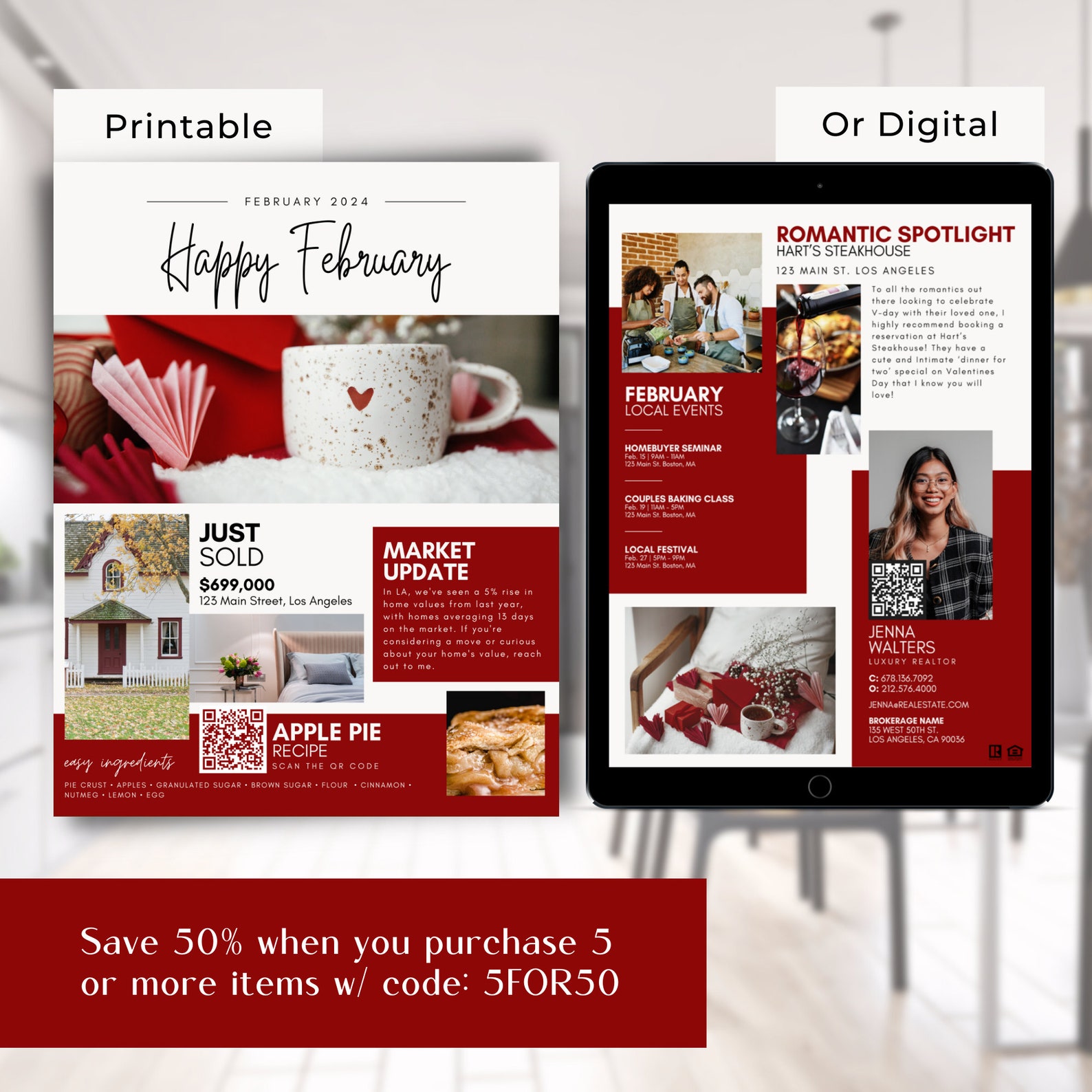 February Real Estate Newsletter Template Realtor Marketing & Lead ...