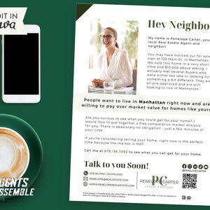 Lettera di ricerca immobiliare, modello di lettera immobiliare, lettera di vendita, marketing immobiliare v11 / DOWNLOAD IMMEDIATO DI CANVA
