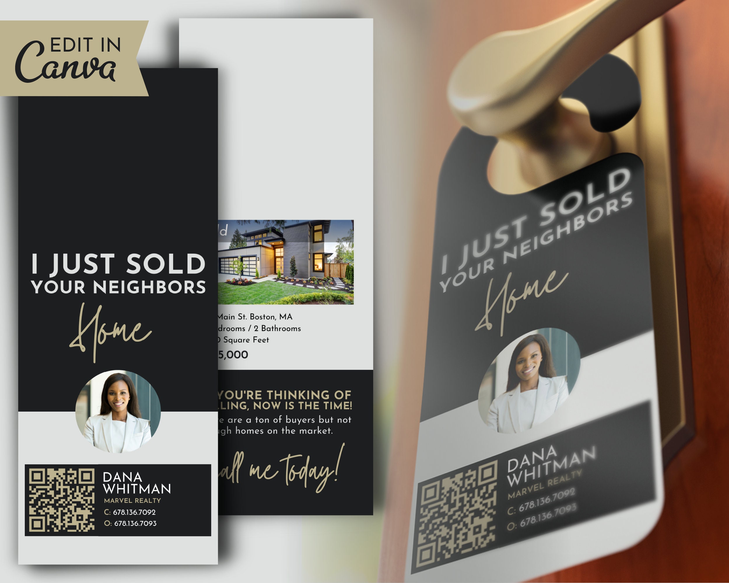 Real Estate Agent Door Hanger Tag I Just Sold Your Neighbors Etsy