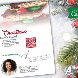 December Real Estate Recipe Letter, Christmas Real Estate Marketing, Real Estate Marketing, Editable Letter | INSTANT CANVA DOWNLOAD