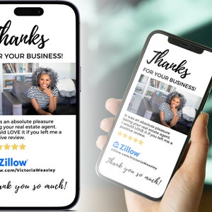 Textable Bewertungsanfrage für Kunden, Makler, Maklermarketing, Textnachrichtenmarketing, W1 | SOFORTIGER CANVA DOWNLOAD