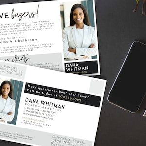 I Have Buyers Postcard, Real Estate Postcard, Realtor Farming Card, Thinking of Selling, Editable Template INSTANT CANVA DOWNLOAD image 2