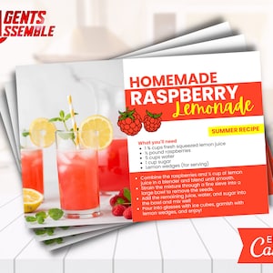 Grundbesitz Rezept Postkarte, Frühlingsdrink Rezept Karte, Grundbesitz Marketing, Realtor Farming, Mailer Vorlage | SOFORTIGER CANVA-DOWNLOAD