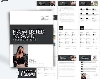 Realtor Listing Presentation Template Real Estate Seller Pitch Editable Agent Listing Packet Home Selling Marketing Tool v8