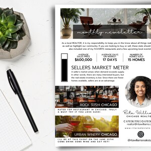 Real Estate Newsletter, Market Update Newsletter, Email Newsletter Template For Realtors, Editable Flyer v4 | INSTANT CANVA DOWNLOAD