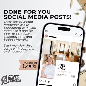 November Real Estate Instagram Posts: Canva Templates, Captions (Digital Download) image 2