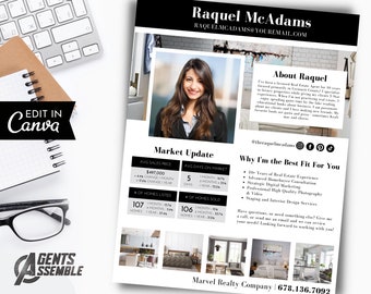 Realtor Introduction Letter Template: Editable Real Estate Flyer (Canva Download)