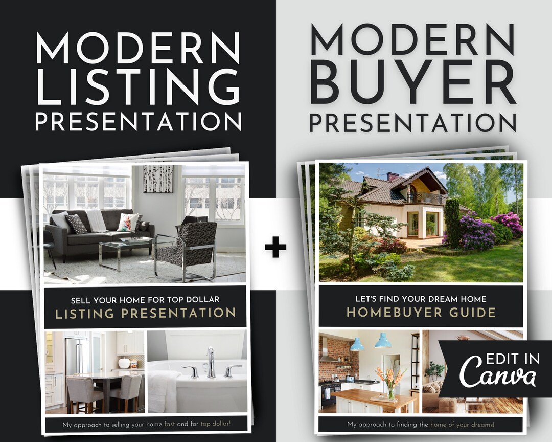 Real Estate Listing & Buyer Presentation Templates: Modern Realtor ...