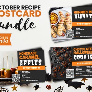 Halloween-Immobilien-Postkarte, Realtor Marketing, 3-monatige Rezept-Postkarte, Grundbesitz-Landwirtschaft, bearbeitbare Postkarte | SOFORTIGER CANVA-DOWNLOAD