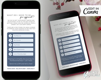 Real Estate Pre-Approval Checklist: Mobile Buyer's Guide (Canva Template)