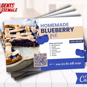 Immobilien-Rezept-Postkarte, Frühlings-Dessert-Rezeptkarte, Immobilienmarketing, Maklerlandwirtschaft, Mailer-Vorlage | SOFORTIGER CANVA DOWNLOAD