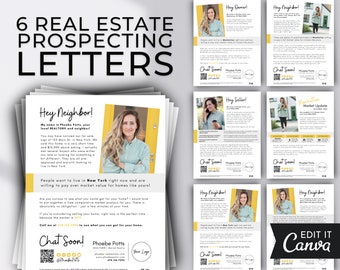 Real Estate Marketing Letter Templates Bundle Realtor Prospecting Letters FSBO, Expired, Farming, Absentee Owner Agent Marketing Pack v10