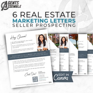 May include: Six colourful marketing letters for real estate agents. The letters feature a woman's headshot and a house image. The text on the letters reads "Hey Owner!" and "People want to live in Boston right now and are willing to pay over market value for homes like yours!"  The letters also include the name "Cara Danvers, Luxury Realtors" and a QR code.