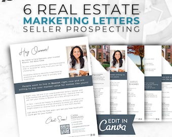 Luxury Real Estate Marketing Letters, Realtor Marketing, Real Estate Mailers, Seller Prospecting Letters, v2 | INSTANT CANVA DOWNLOAD