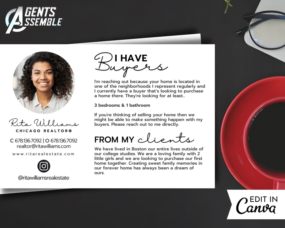 I Have Buyers Postcard Real Estate Postcard, Realtor Farming Card