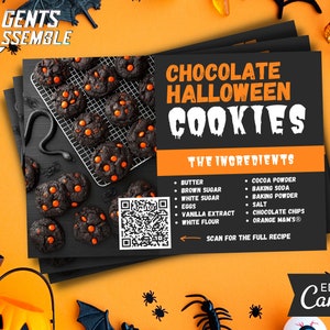 Real Estate October Postcard, Halloween Cookie Recipe Card, Real Estate Marketing, Realtor Farming, Mailer Template | INSTANT CANVA DOWNLOAD