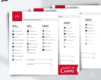 Plantilla de hoja de comisiones inmobiliarias: Marketing editable (descarga de Canva)