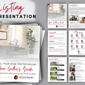 Real Estate Listing Presentation Template for Realtors Home Seller Guide & Listing Appointment Kit | Editable Canva Download v1