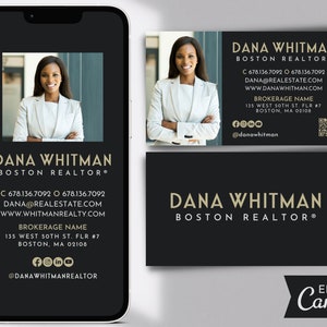 Real Estate Business Card Bundle, Business Card Templates, Printable Business Card, Digital Business Card, D1 | INSTANT CANVA DOWNLOAD