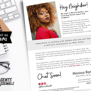 Pre Foreclosure Prospecting Letter, Real Estate Letter Template, Real Estate Marketing, Pre Foreclosure Letter, v1 | INSTANT CANVA DOWNLOAD