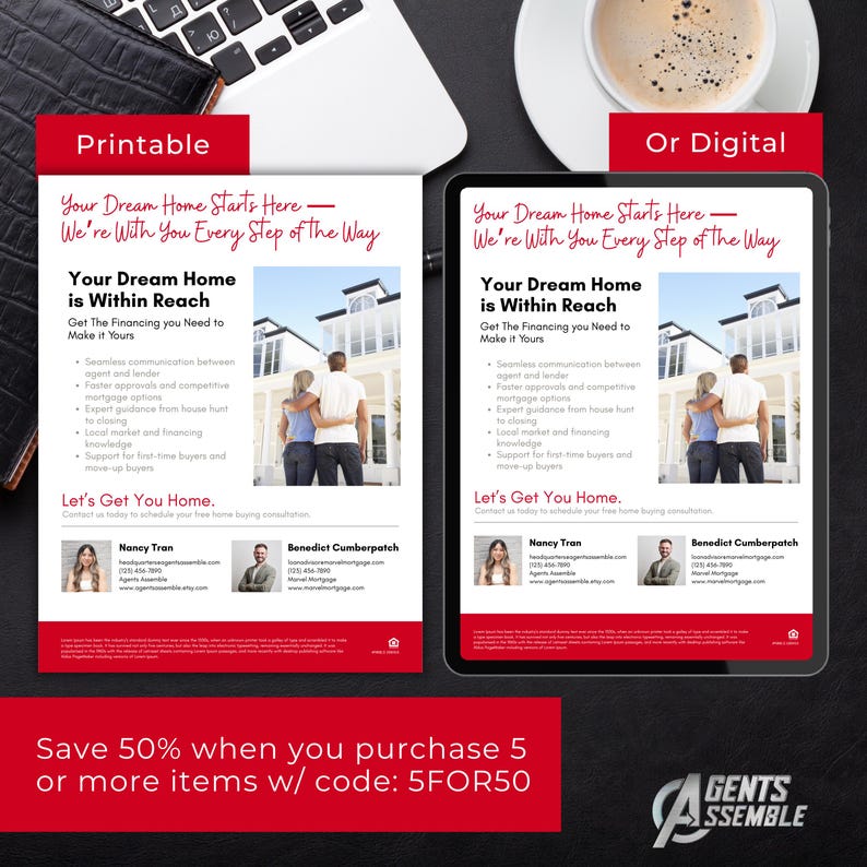 Co-branded Real Estate Flyer Template Agent & Loan Officer Marketing ...