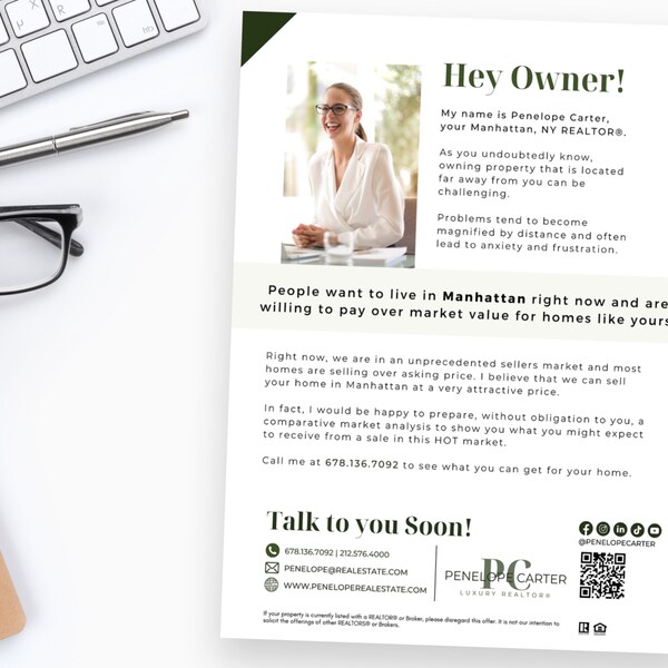 Realtor Prospecting Letter Etsy