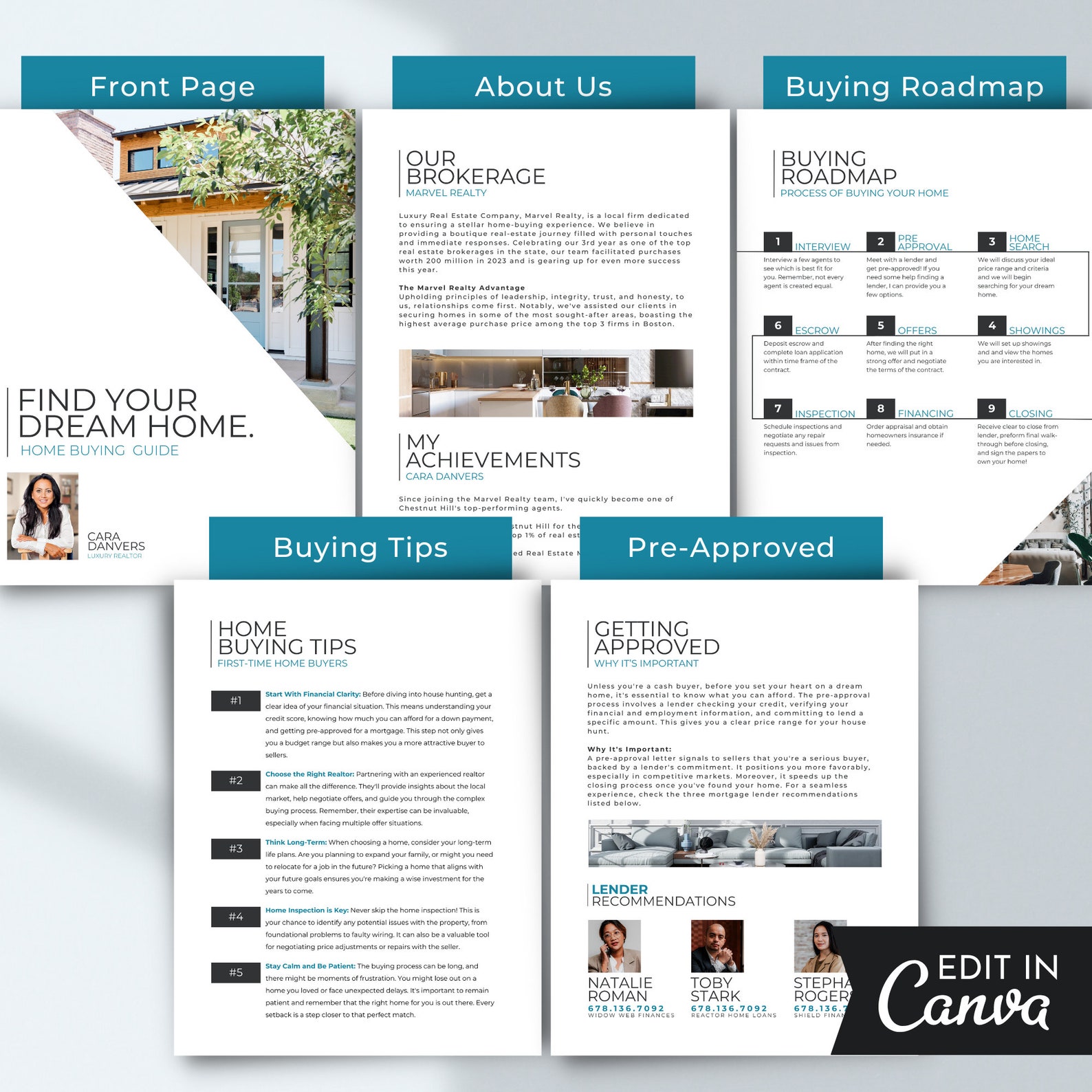 Real Estate Buyer & Seller Guide Bundle: Canva Marketing Templates ...