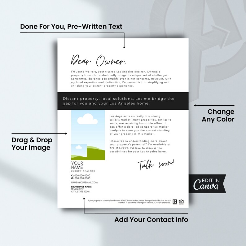 Out of State Owner Prospecting Letter Real Estate Investor Outreach ...