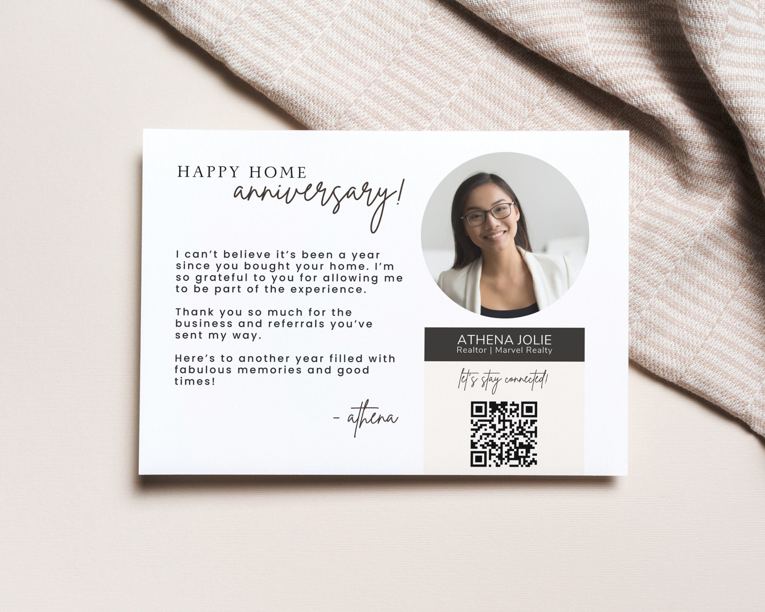 Real Estate Client Card Happy Home Anniversary Closing Etsy