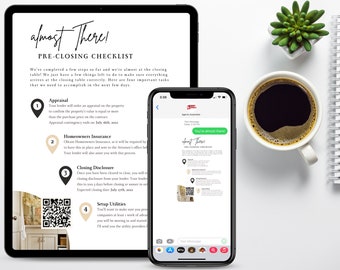 Real Estate Pre-Closing Checklist Document Realtor Transaction Checklist Editable Agent Client Resource Buyer & Seller Guide v9