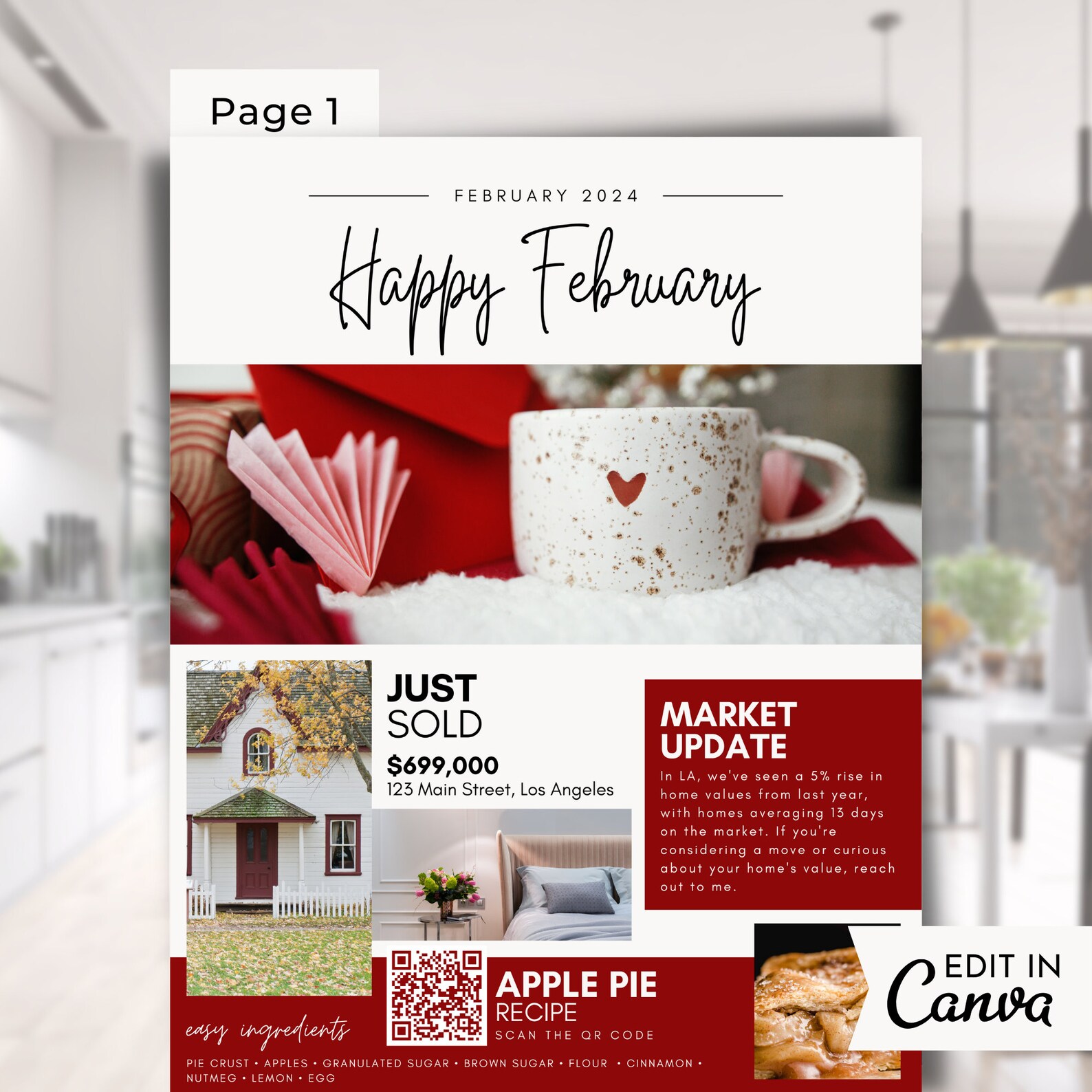 February Real Estate Newsletter Template Realtor Marketing & Lead ...
