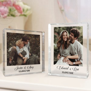 Personalized Acrylic Photo Plaque, Personalized Photo Frame Gift, Custom Couple Photo Acrylic Plaque, Photo Acrylic plaque, Acrylic Block