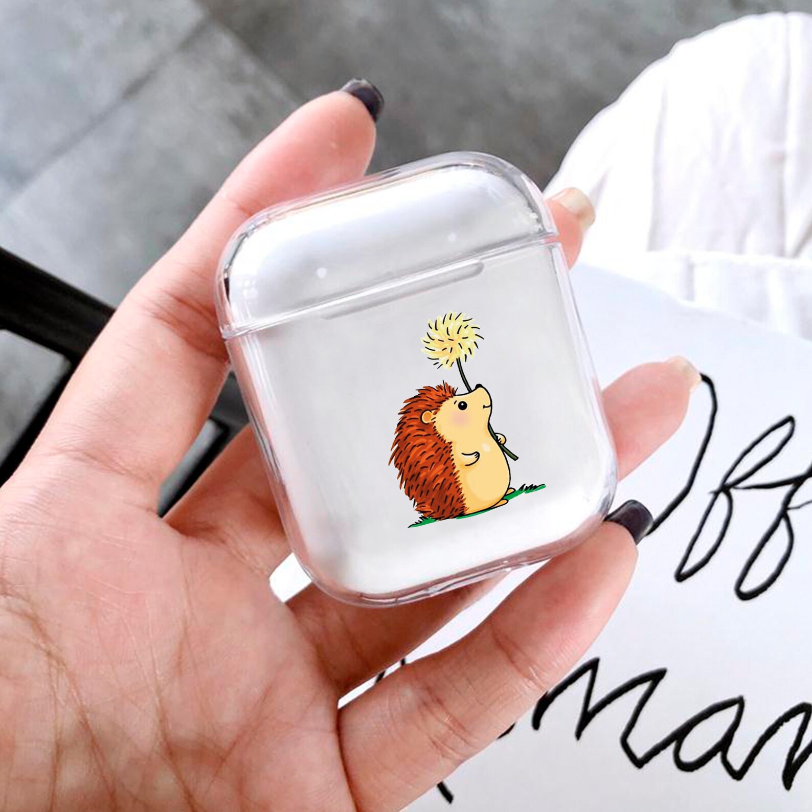Airpods case Hedgehog Plastic Airpod case cute animal Airpods Etsy