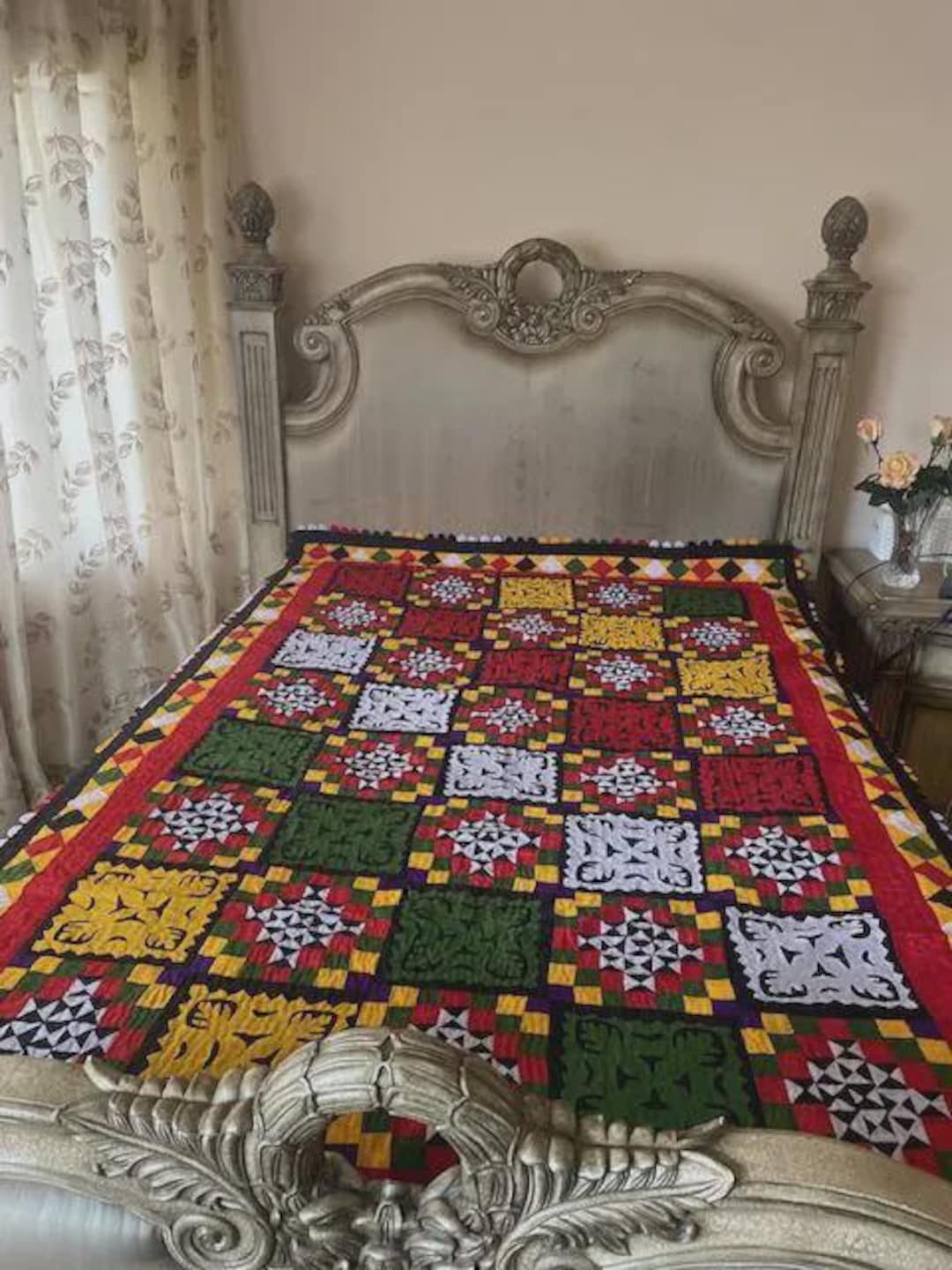 Pakistan Rilli Quilt Ralli - Hand Stitched QUILT -100% Cotton -made Traditional Way -in ...