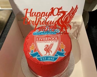 Personalised liverpool cake topper